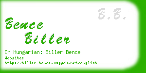 bence biller business card